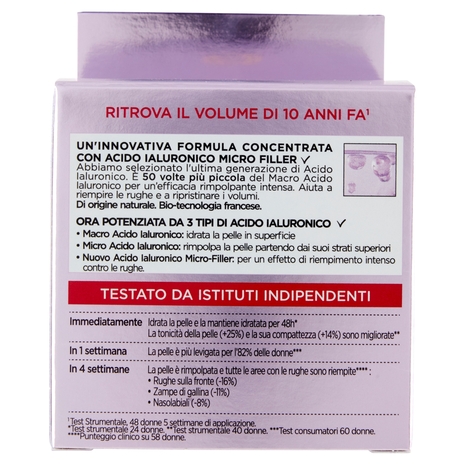 L'Oréal Paris Revitalift Filler, Azione Antirughe Rivolumizzante con Acido Ialuronico, 50 ml